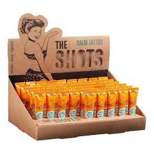 The Shots • Sunblock 70+Vegan 8g Display 50 units.